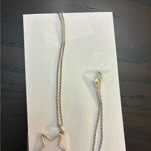 Silver Open Star Pendant Necklace
